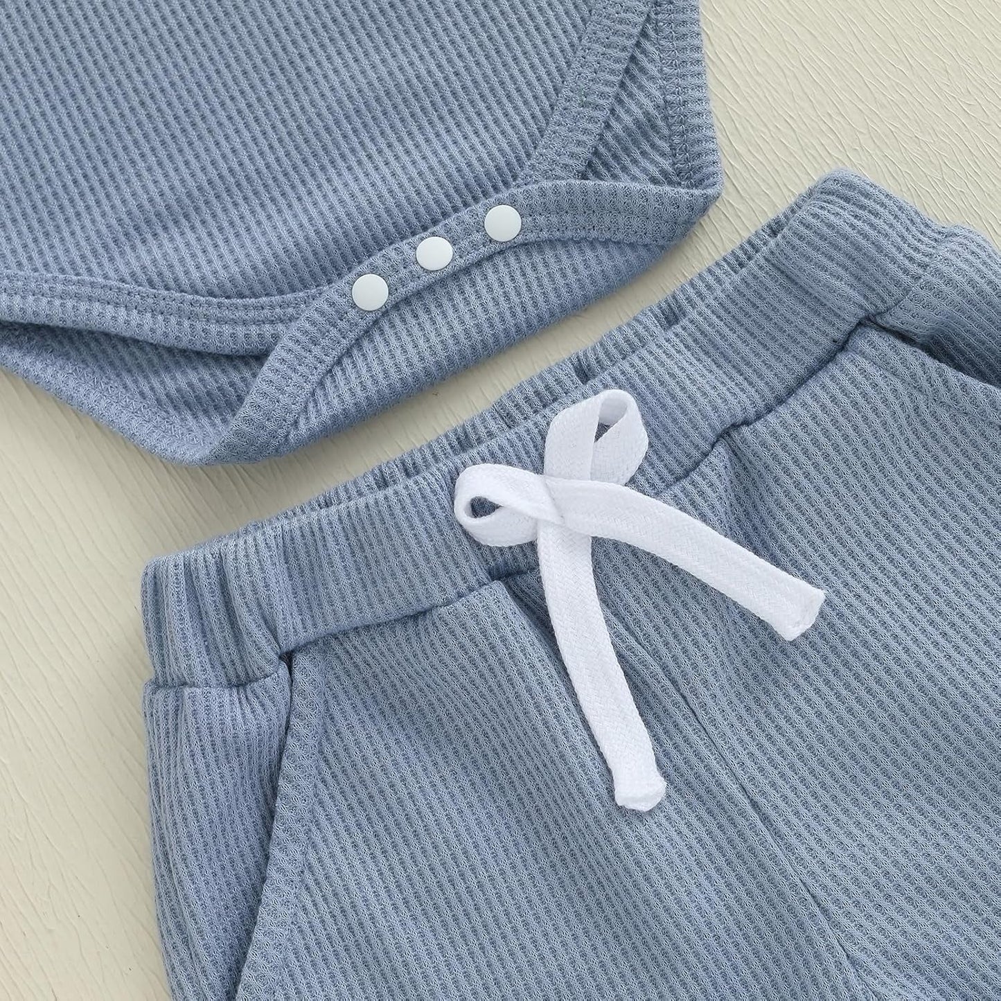 THE TOY STATION Baby Ribbed Lounge Set Grey